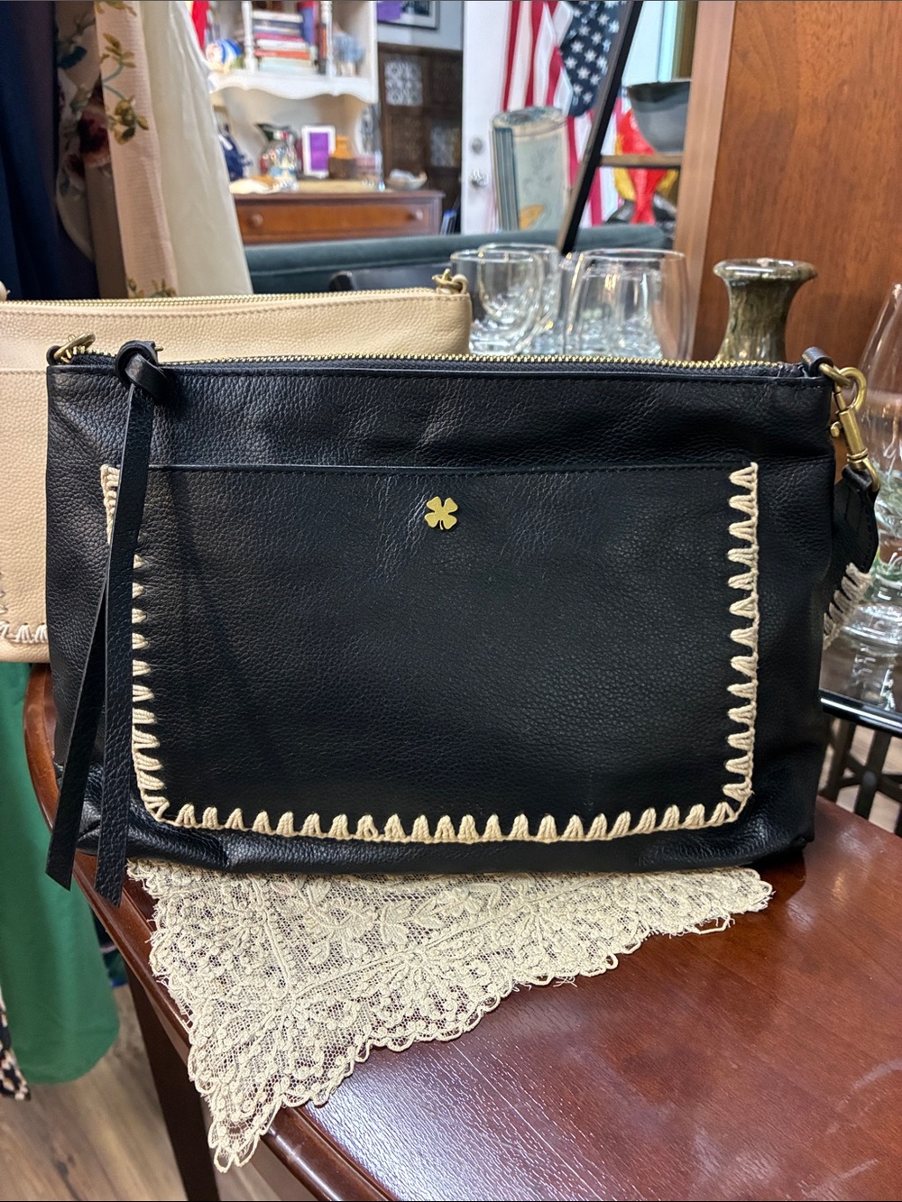 Lucky brand black med bag